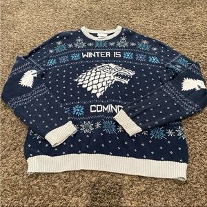 Game of Thrones winter is coming crewneck sweater men’s size XXL